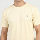 Men's Grey Athleisure T-Shirt, एक्रू मिश्रित, small