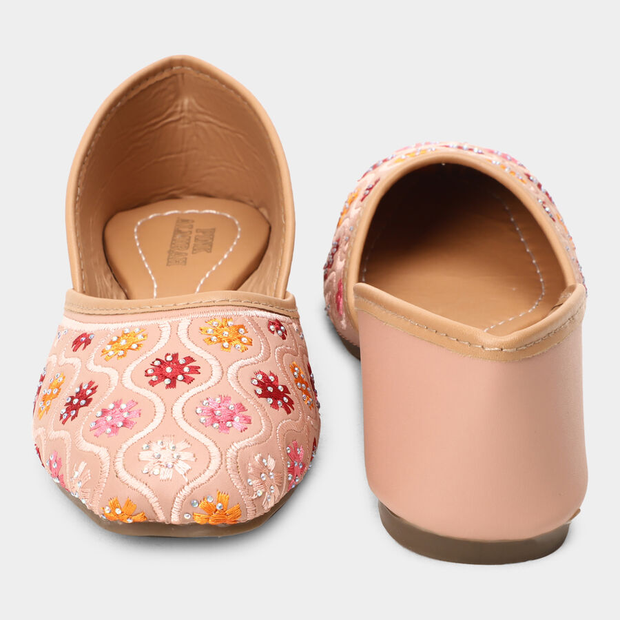 Ladies' Stone Mojari, Peach, large image number null