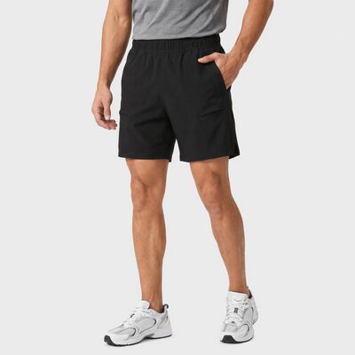 Men's Black Regular Fit Sports Shorts