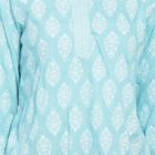 Printed Kurti, Light Blue, small image number null