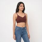 Ladies' Bra, Brown, small