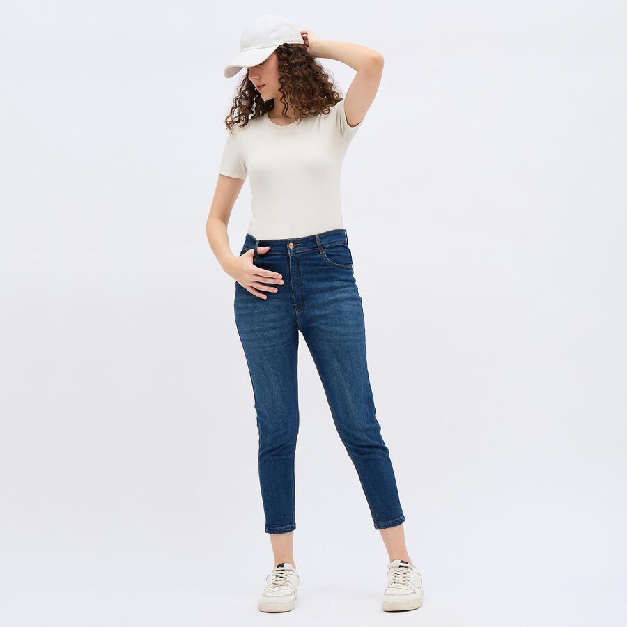Ladies' Jeans, मध्यम नीला, large image number null