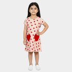 Girls' Light Pink Fit and Flare Casual Frock, Light Pink, small