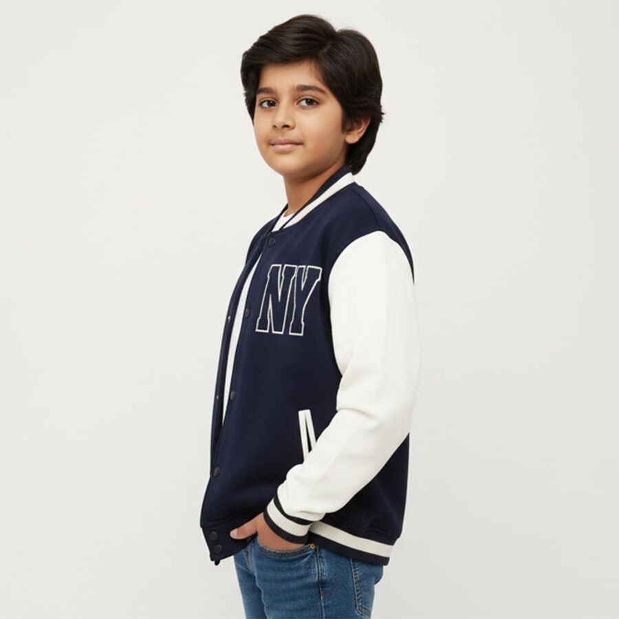 Boys' Sweatshirt, नेवी ब्लू, large image number null