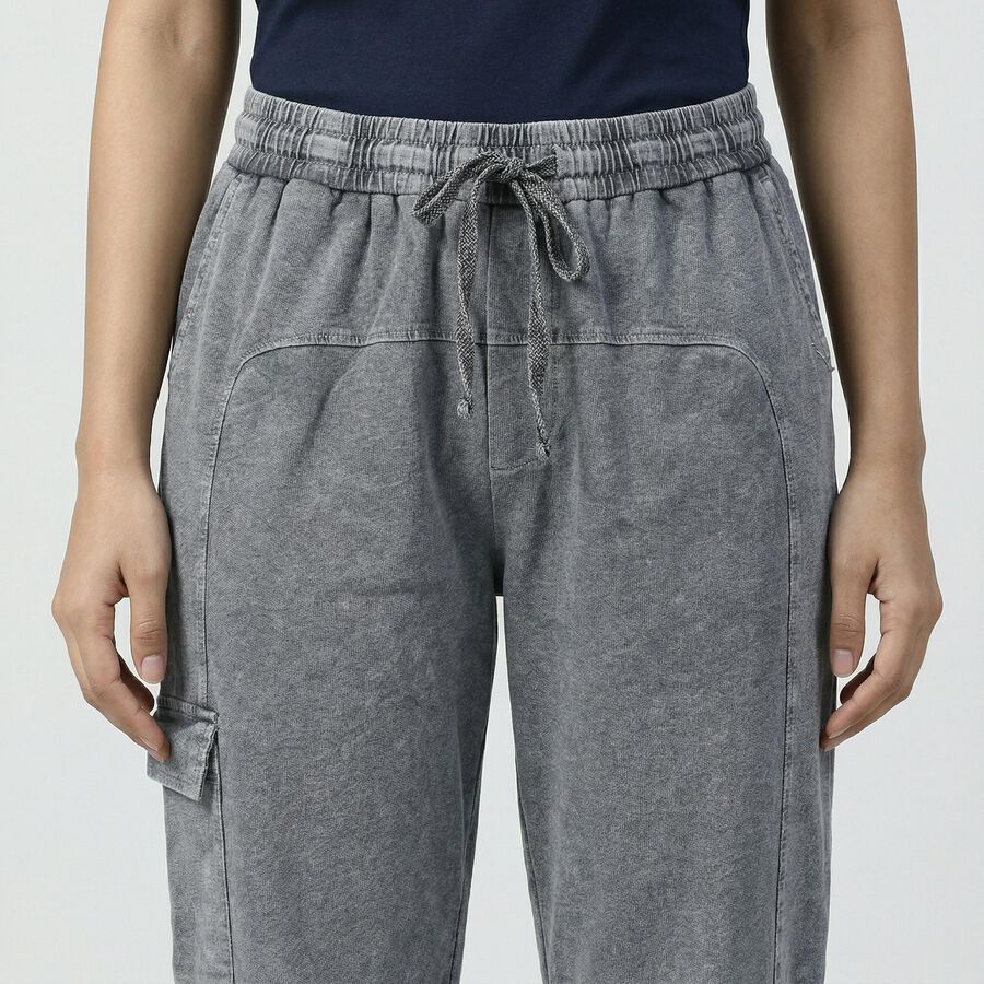 Women's Light Grey Regular Fit Track Pants, Light Grey, large