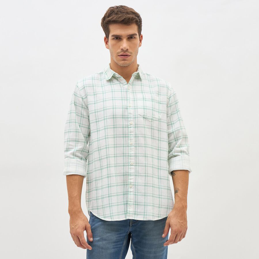 Men's Casual Shirt, Light Green, large image number null