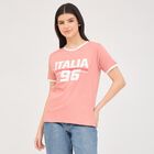 Women's Soft Pink Cotton Round Neck T-Shirt, Pink, small image number null