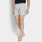 Men's 100% Cotton Boxers , सफ़ेद, small