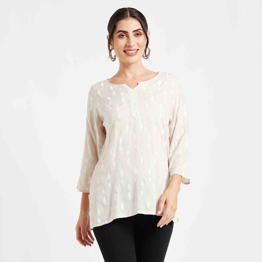 Printed Kurti, Beige, large image number null