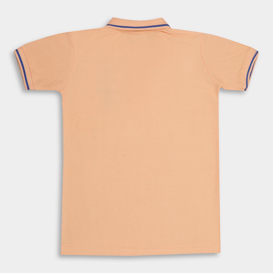 Boys' Half Sleeves T-Shirt , Peach, large