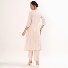 Women's Soft Ivory Pink Embroidered Ethnic Set, Light Pink, small image number null
