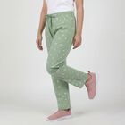 Women's Light Green Relaxed Fit Cotton Blend Pyjama, Light Green, small