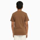 Boys Warm Brown Round Neck Casual Half Sleeve T-Shirt, Brown, small image number null