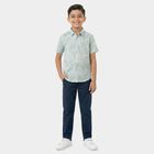 Boys Light Green Cotton Half Sleeve Classic Casual Shirt, हल्का हरा, small