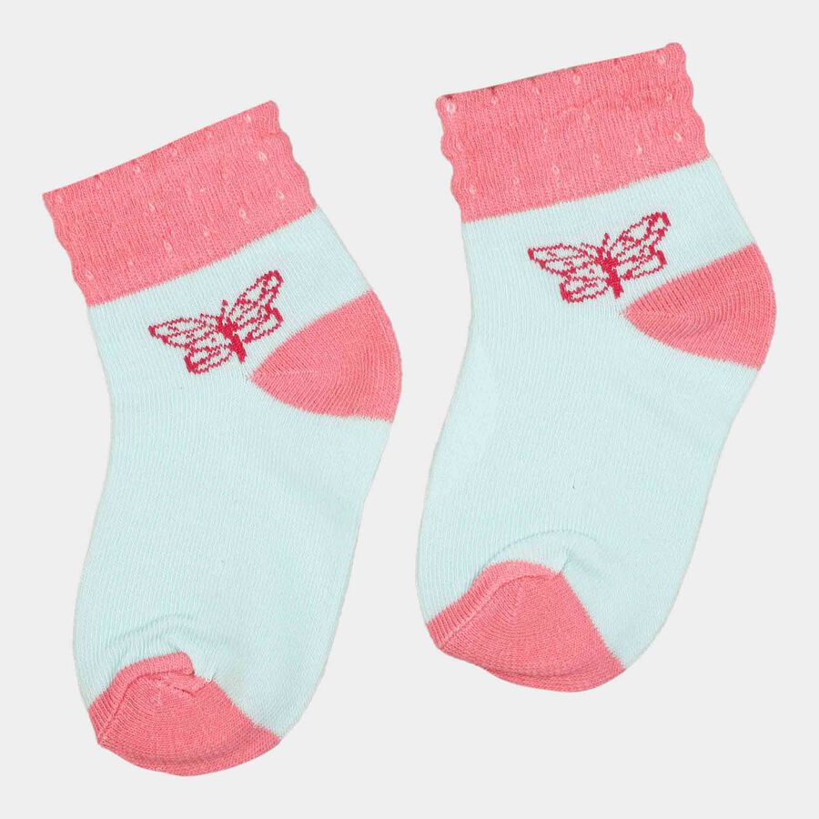 Girls Ankle Basic Socks, Pink, large image number null