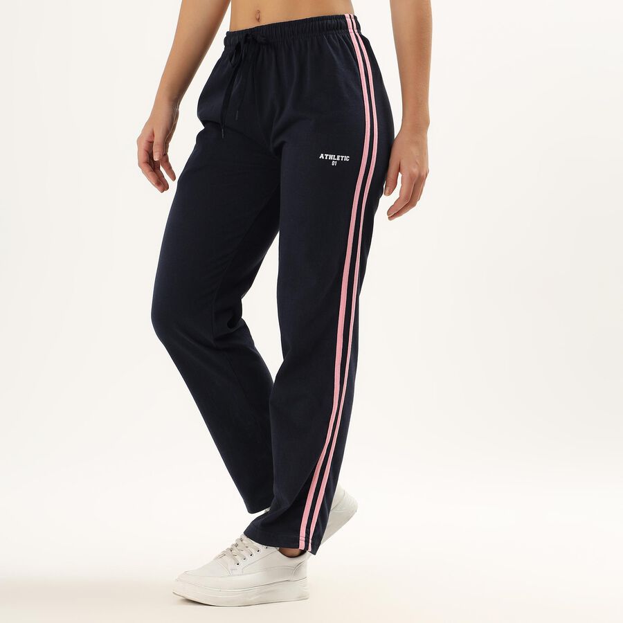 Women's Dark Navy Blue Regular Fit Track Pants, Navy Blue, large image number null