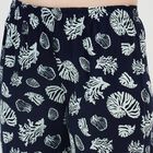 Women's Midnight Navy Blue Notch Neck Printed Night Suit, Navy Blue, small image number null