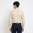 Men's Beige Regular Fit Formal Shirt, Beige, small