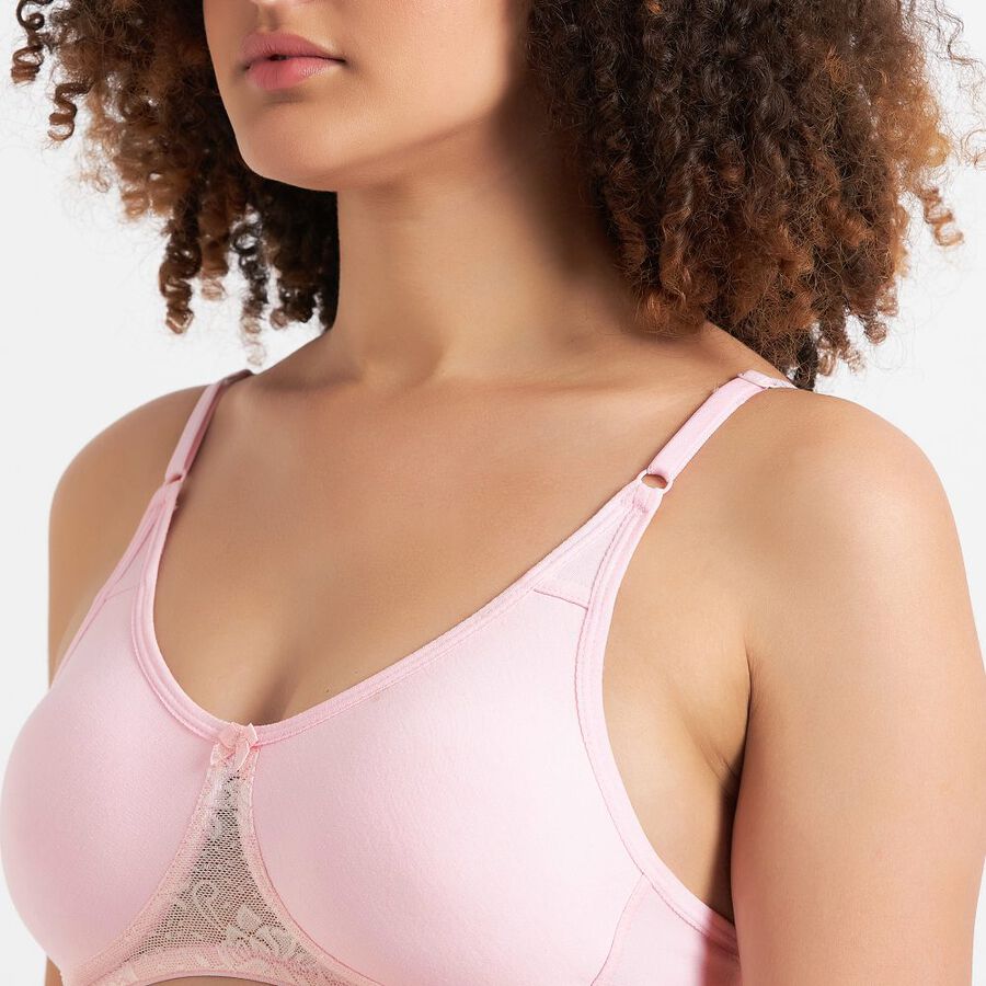 Ladies' Non-Padded Bra, Light Pink, large image number null
