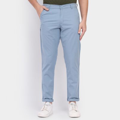 Men's 100% Cotton Slim Fit Casual Trousers 