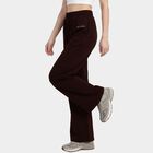 Women's Brown Regular Fit Cuffed Track Pants, भूरा, small
