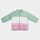 Infants Mint Green Stand Collar Puffer Jacket, Light Green, small