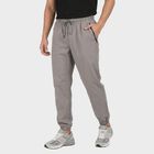 Men's Grey Athletic Fit Track Pants, हल्का ग्रे, small