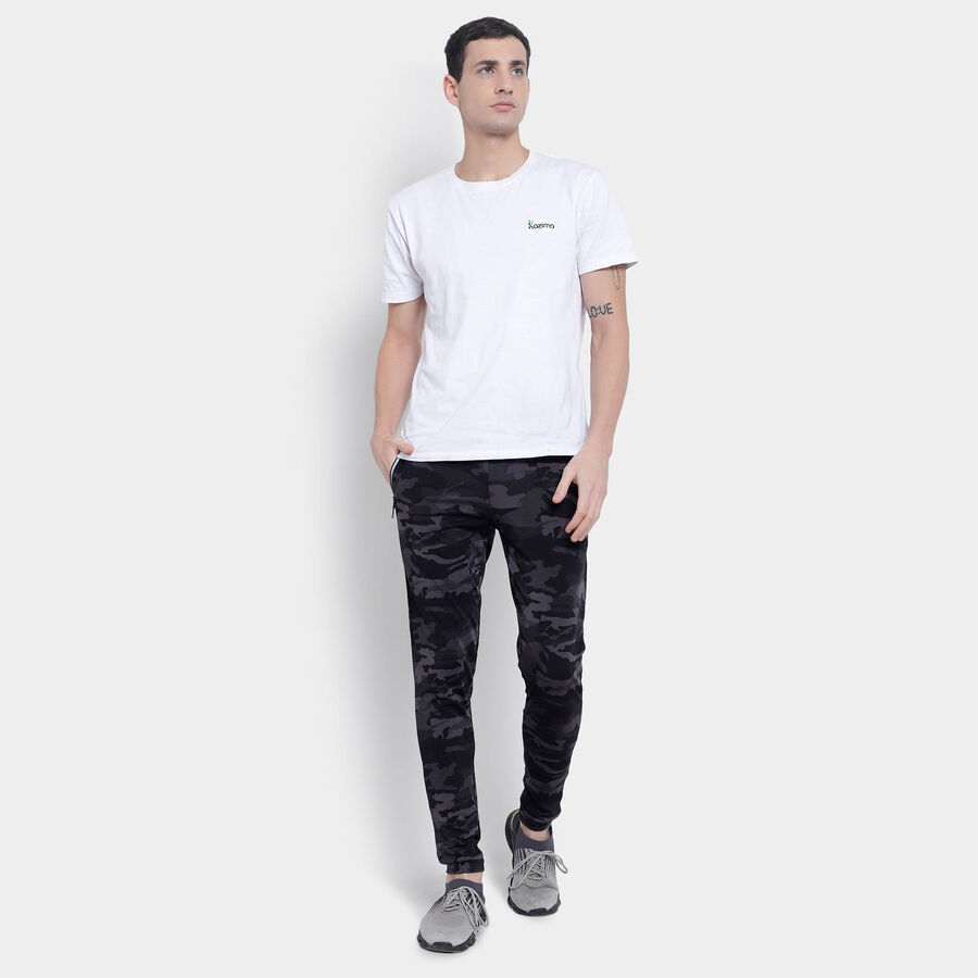 Cut & Sew Track Pants, गहरा ग्रे, large image number null