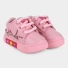 Girls Soft Baby Pink Lace-Up Casual Shoes, गुलाबी, small image number null