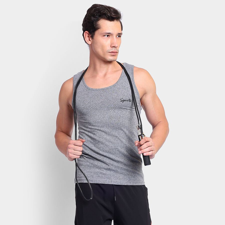Men's Gym T-Shirt, Melange Light Grey, large image number null