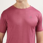 Men's Light Pink Round Neck Athleisure T-Shirt, Light Pink, small image number null
