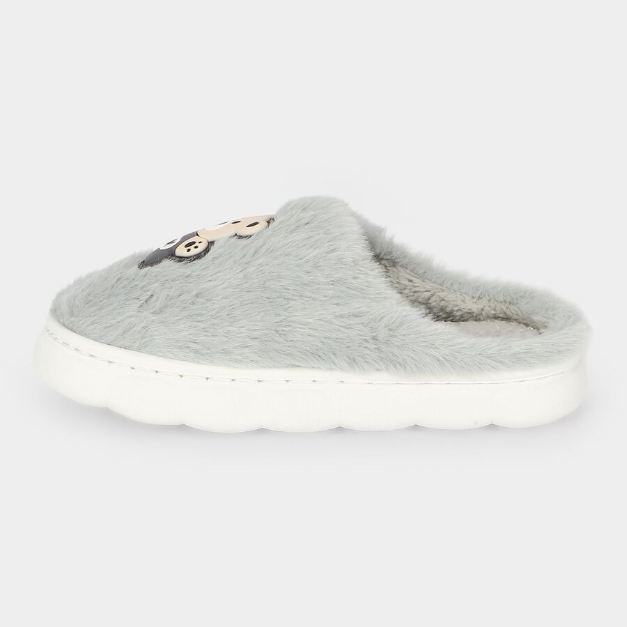 Boys' Grey Slip-On House Slippers, Grey, large