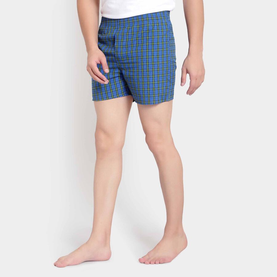 Checks Inner Elastic Boxers, Dark Blue, large image number null