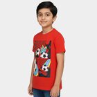 Boys' Half Sleeves T-Shirt, लाल, small
