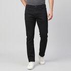 Men's Dark Grey Straight Fit Solid Jeans, Dark Grey, small