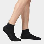 Men's Ankle Length Pack of 3 Socks ( Grey, Charcoal Black ), Charcoal, small