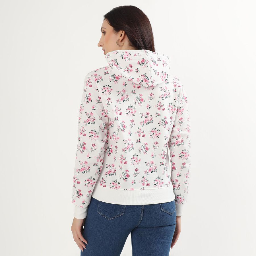 Women's Light Pink Hooded Casual Sweatshirt, हल्का गुलाबी, large image number null