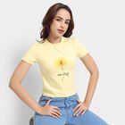 Ladies'  Crop  Top, Yellow, small