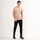 Men's 100% Cotton Round Neck Half Sleeves T-Shirt , Light Pink, small image number null