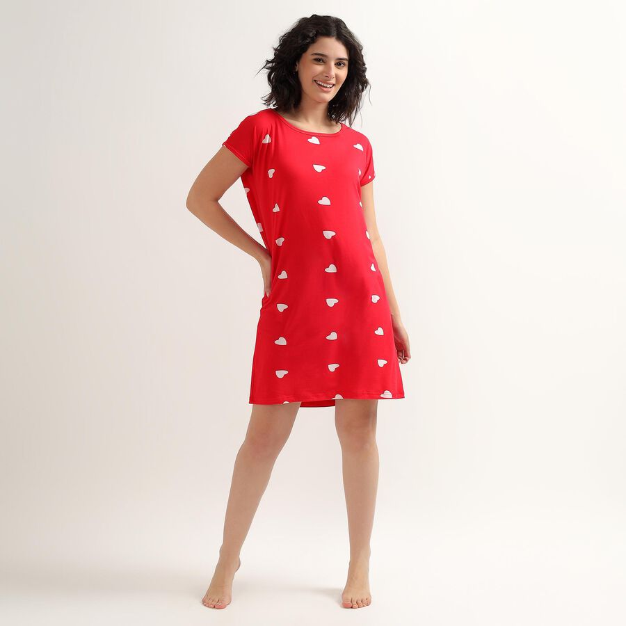 Ladies' Nighty, लाल, large image number null