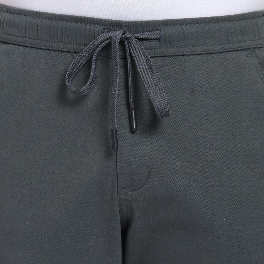 Men's Slim Fit Casual Trousers , गहरा हरा, large image number null