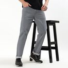 Men's Straight Fit Classic Jeans, हल्का ग्रे, small