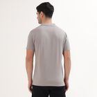 Men's Light Grey Polo Neck Casual T-Shirt, Light Grey, small