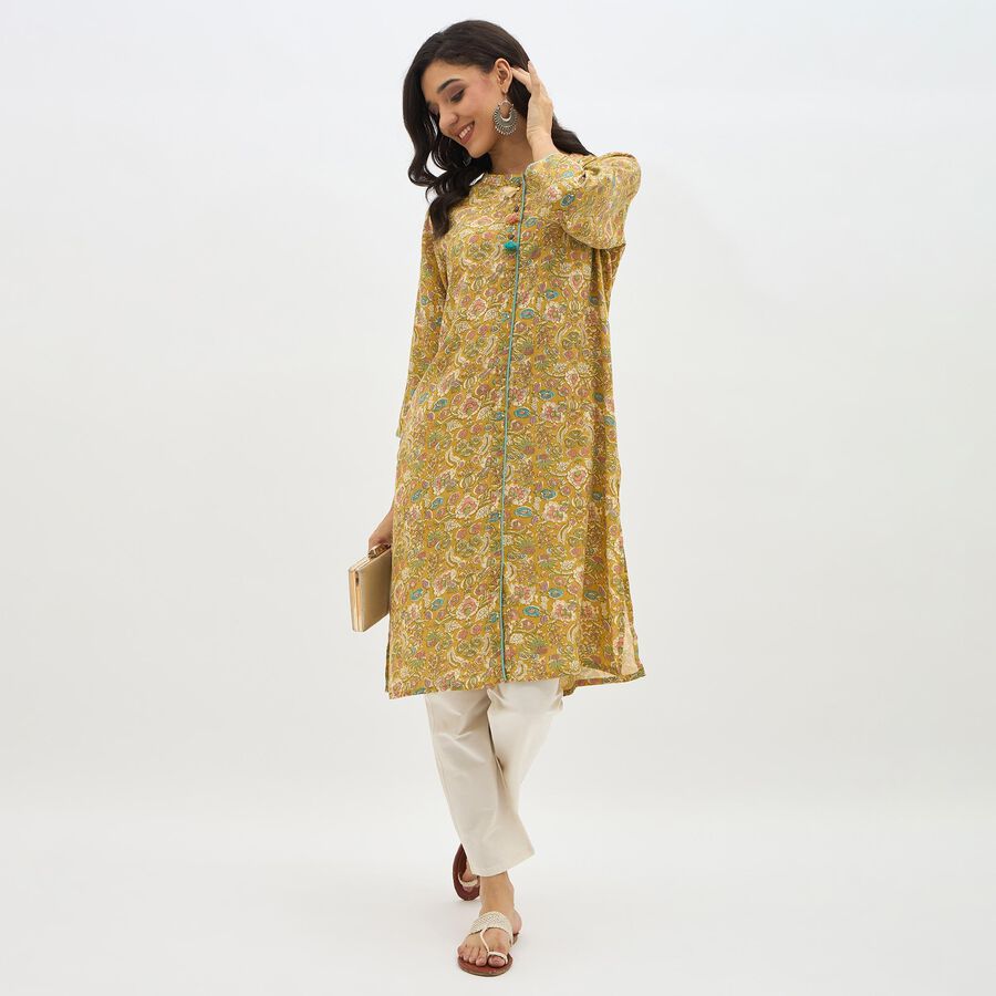 Ladies'Kurta, पीला, large image number null