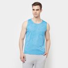 Printed Sleeveless T-Shirt, Light Blue, small image number null