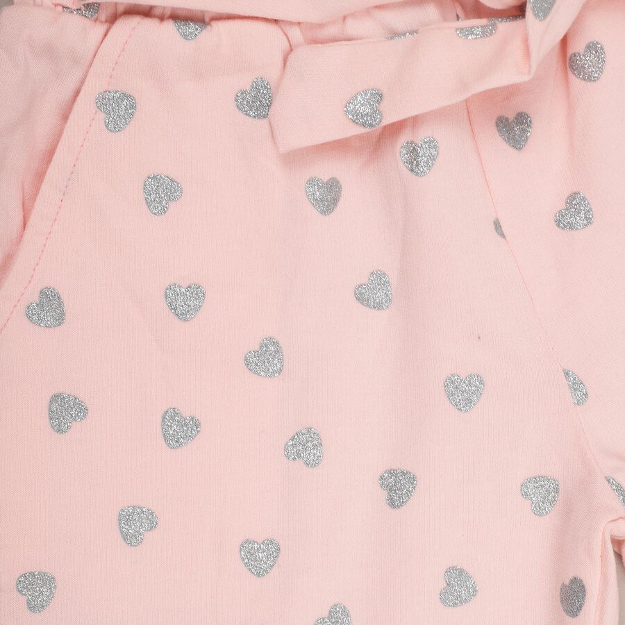 Girls' 100% Cotton Pyjama, हल्का गुलाबी, large