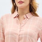 Women's Soft Pink Collared Casual Dress, गुलाबी, small image number null