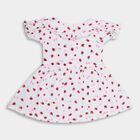 Infant Girls' 100% Cotton Frock, White, small image number null