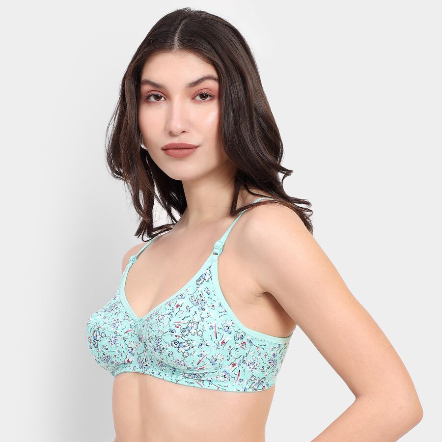 Ladies' 100% Cotton Bra, Light Green, large image number null