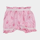 Infants Pink Regular Fit Printed Bloomers, Light Pink, small